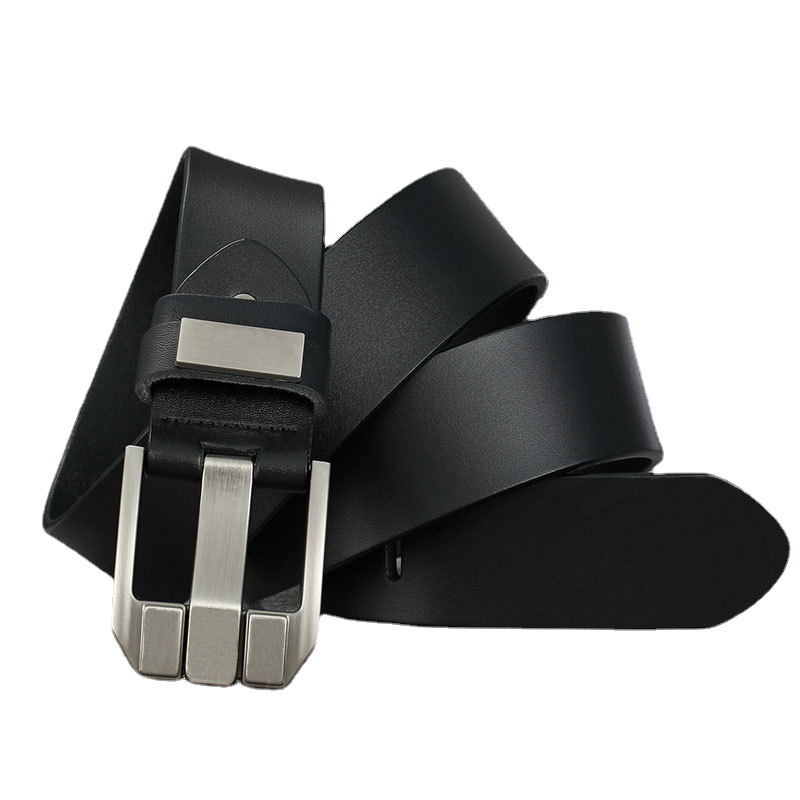 Genuine leather belt men's pin buckle youth vintage casual jeans belt foreign trade wholesale high quality cowhide brand belt