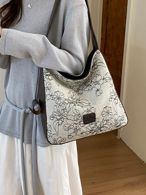 Bolsas retro transfronterizas de gran capacidad 2026 de moda nueva bolsa de hombro de brazo china bolsa de viaje ocio image 4