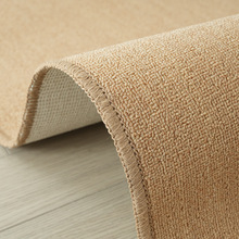 加密原色奶油风地毯办公室纯色免打理素色侘寂风高级客厅卧室地垫