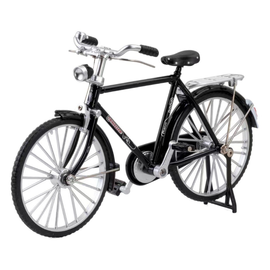 Simulación aleación 28 barras bicicleta modelo retro pedal coche adornos de juguete