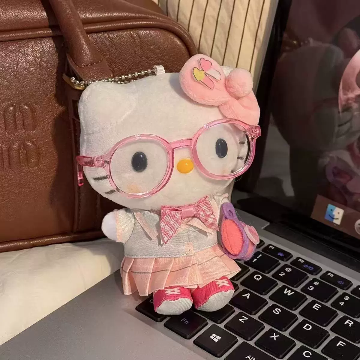 Плюшевый брелок (Sanrio) Hello Kitty, плюшевая кукла-талисман, размеры 10–16 см