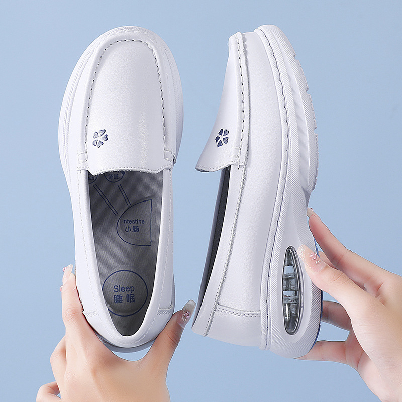 Air Cushion Nurse Shoes Women's Soft Sole Breathable Odor-proof Non-slip Foot-free Leather Beauty Care Hospital Special Work Shoes Air Cushion Nurse Shoes Women's Soft Sole Breathable Odor-proof Non-slip Foot-free Leather Beauty Care Hospital Special Work Shoes