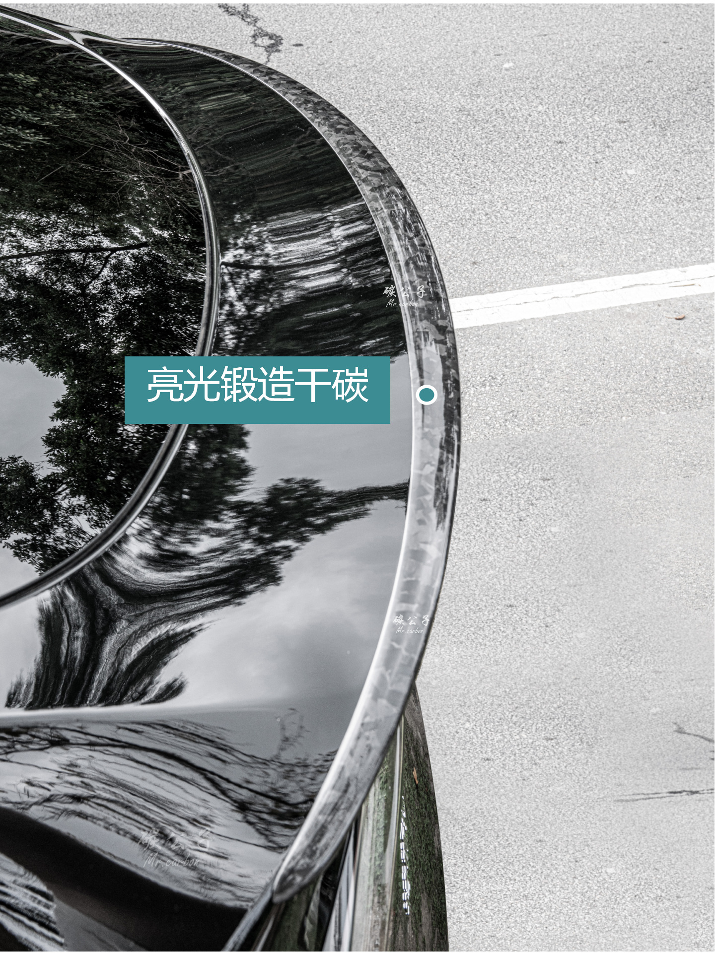 Carbon Prince Is Suitable for Tesla Model 3Ysx Real Dry Carbon Fiber Rear Wing New Version Spoiler Interior Tesla