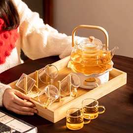 围炉煮茶壶玻璃泡茶壶2025新款耐高温花茶壶蜡烛煮茶炉明火烧水壶
