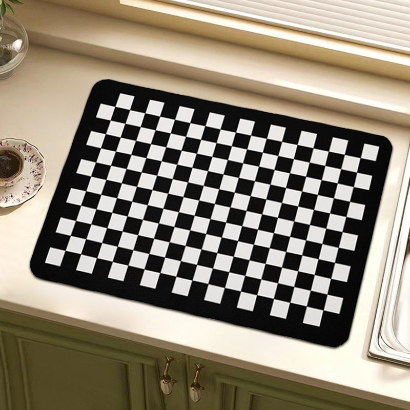 Pu absorbente estera de drenaje cocina encimera hogar antideslizante placa de la montaña estera aislamiento de goma de secado rápido mantel al por mayor