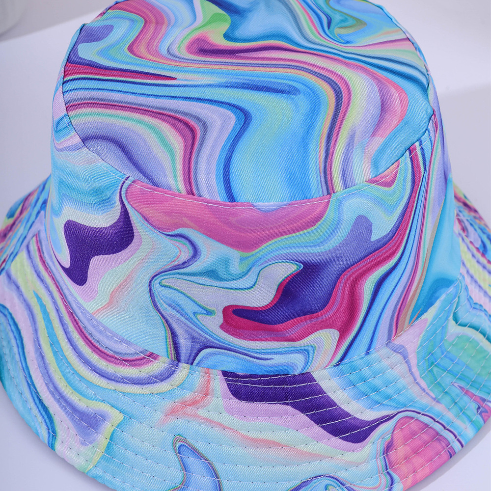 Sombrero de pescador teñido con corbata para mujer primavera y verano sombrero de pescador de protección solar de viaje de todo fósforo casual Delgado europeo y americano