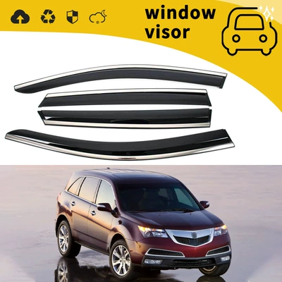 Suitable for 10-18 ac TL MDX RDX CDX RLX ILX TLX car door rain shield modification decoration (Rain shield) - 10-mdxplastic-with-bright-strip-adhesive-4