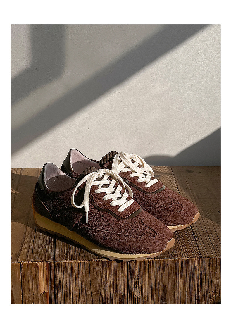 3699 Retro Jogging Shoes For Men And Women Couples Hand Woven Sports Shoes Thick Soled Height Enhancing Pointed Toe German Training Shoes_voghion.com