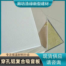穿孔铝复合吸音板天花吊顶铝扣板 微冲孔机房金属防火隔潮吸音板