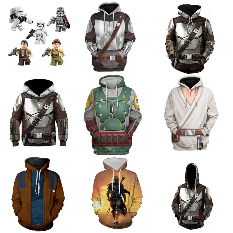 Cross-Border New Xqdz Men's and Women's Mdlr Adult Bounty Hunter Cosplay Sports Trendy Clothing Sweatshirt Cross-Border New Xqdz Men's and Women's Mdlr Adult Bounty Hunter Cosplay Sports Trendy Clothing Sweatshirt