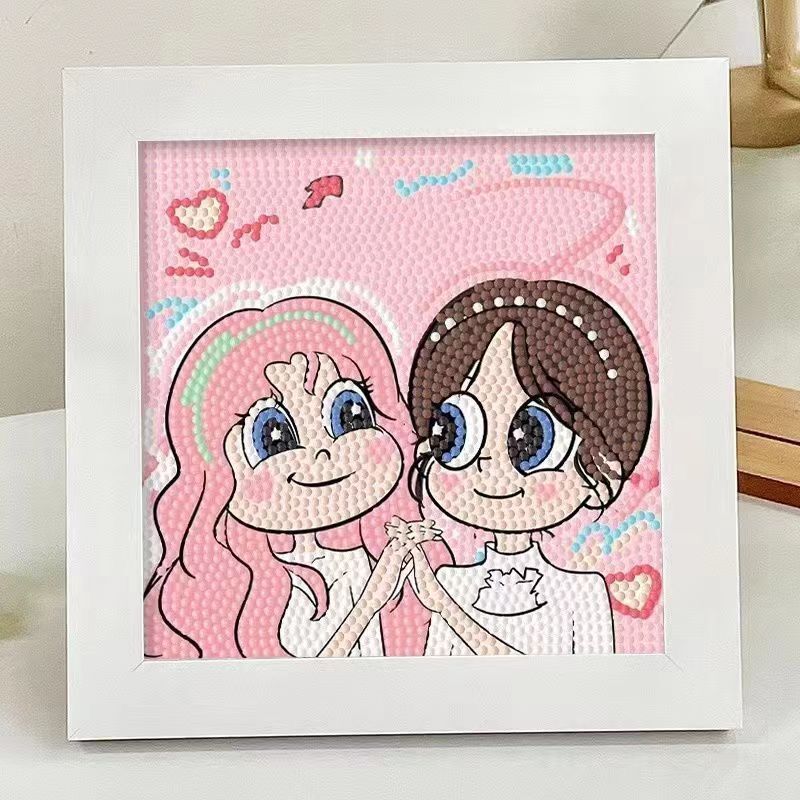 Nuevo dibujo de diamante infantil de labu diy pegatinas de diamante con marcos de fotos hechas a mano diy puzzle pegatinas de mampostería image 130