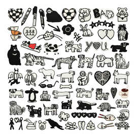 奶牛小狗刺绣布贴老虎乌鸦章仔可爱动物电脑绣花标衣服装饰热转印