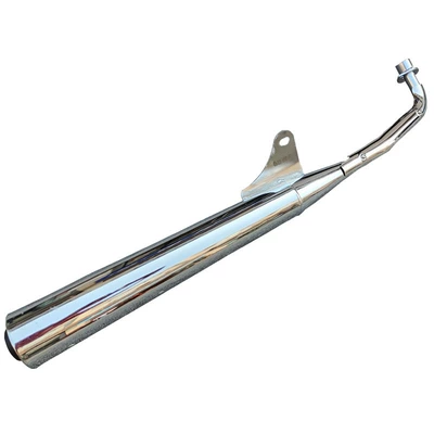 Curved Beam Vehicles Hj110 Dayang: Motorcycle exhaust pipe - dayang-100-single-hole-electroplating-white