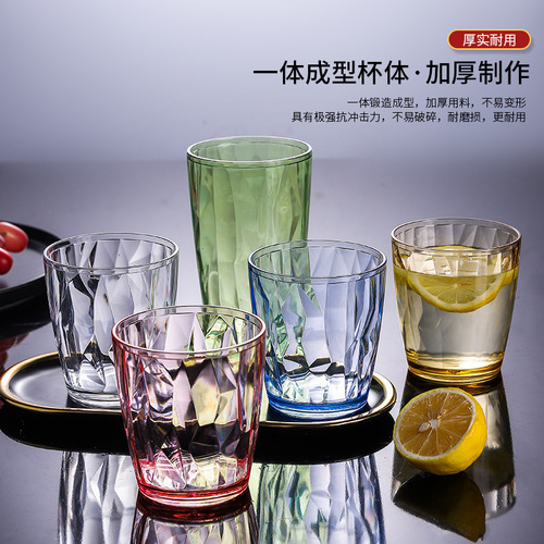 Acrylic Water Cup Anti-Slip Commercial PC Material Hotel Supplies High Temperature Resistant Anti-Fall Order Starting from 300 Direct Supply