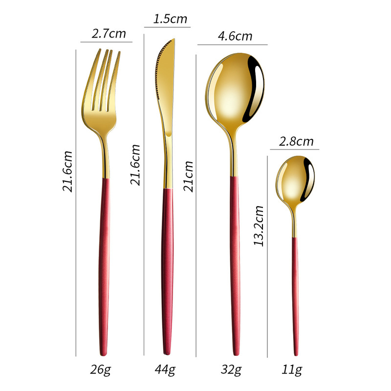 アマゾンステンレス食器ナイフフォークスプーンセット爆型ポルトガル食器4主件ステーキナイフフォークスプーン|undefined