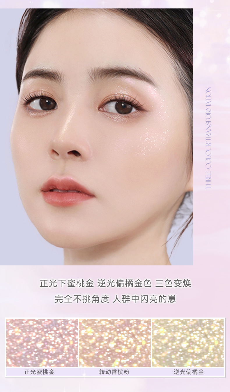NOVO Polar Day Star River High Gloss Powder, Monochrome Chameleon Face Brightening, Three-dimensional Pearlescent Polarized Light Flash, Sleeping Silkworm Contouring undefined