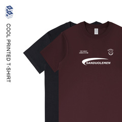 メンズストリートファッションブランドプリント半袖ボーイズサマーカップルアウターカジュアルラウンドネックTシャツ純綿Tシャツ卸売
