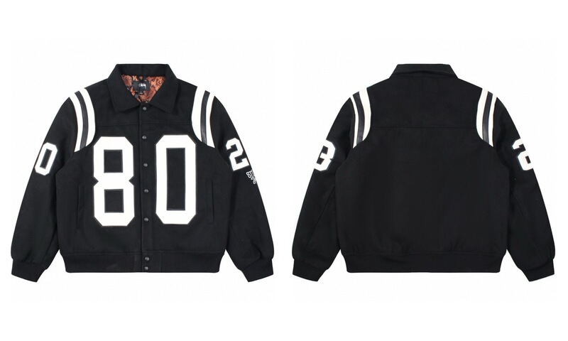 高品质跨境Stu斯图字母宽松80贴标刺绣拼接加棉夹克棒球服外套男|undefined