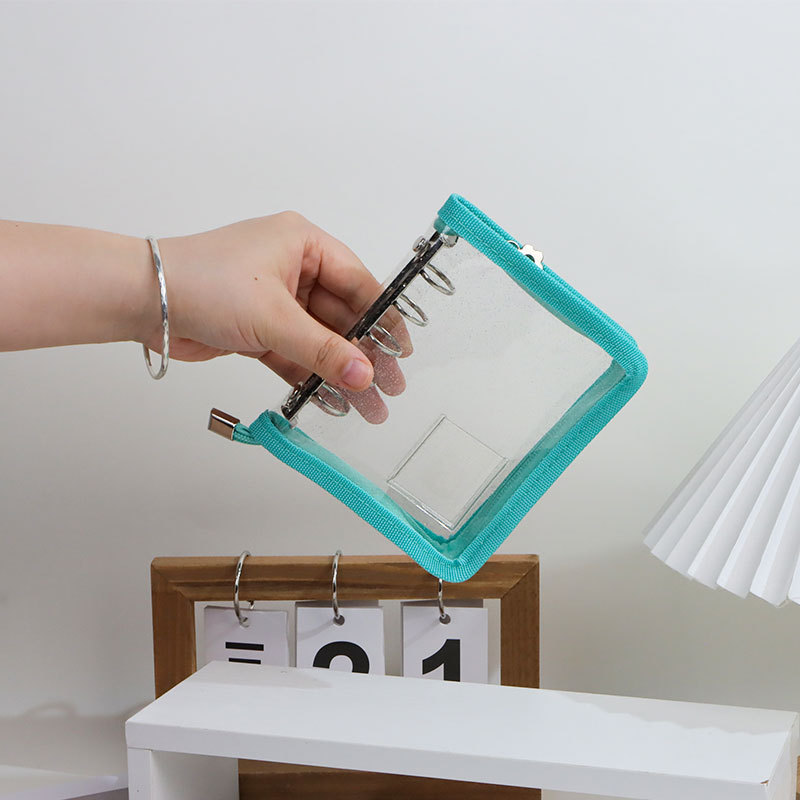 내부 페이지가 없는 M5 지퍼 5홀 청록색 쉘