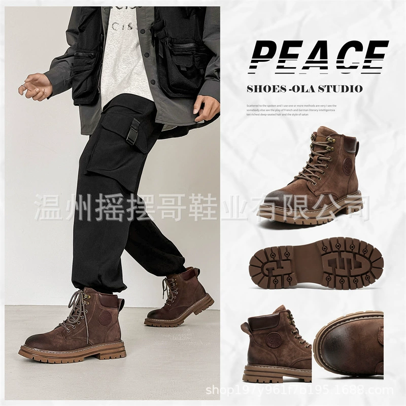 Зеленые ботинки Martin для мужчин и женщин, парный стиль, осенне-зимний ретро-стиль рабочей одежды, британский и американский стиль, натуральная кожа, походные ботинки оптом