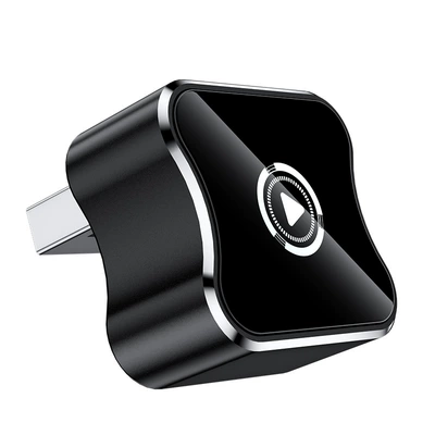 Simsiz CarPlay və Android Auto Car Box Android - q1bf-usb-black-white-label-metal-glass-wireless-carplay-plus-android-auto-two-in-one-suitable-for-overseas-systems