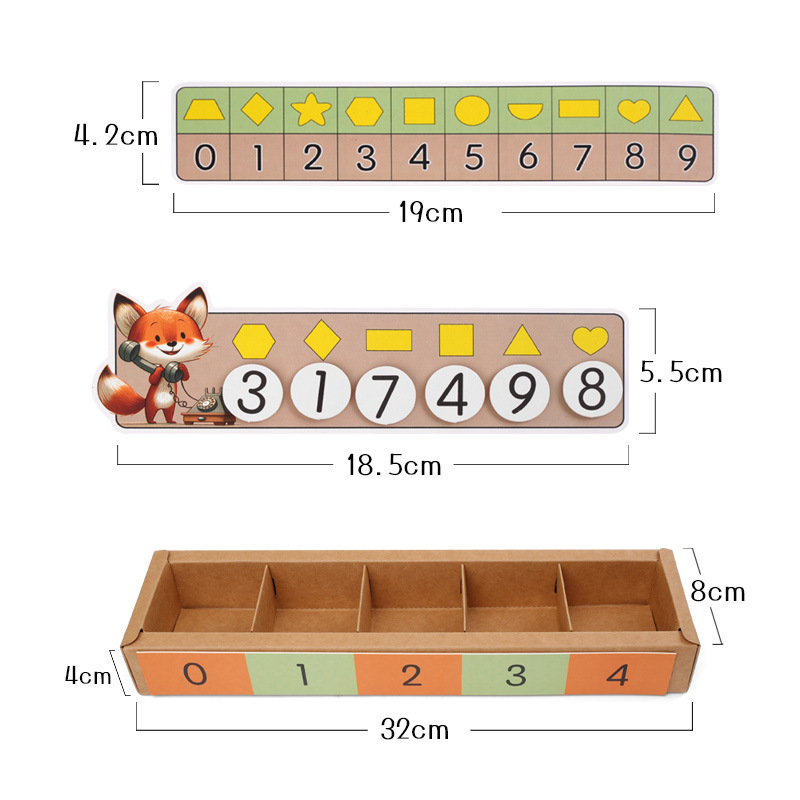 動物電話幼稚園数学区知育区中班大班手作り玩具区角材料論理思考|undefined