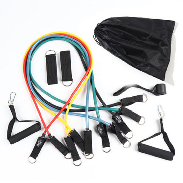 FUENTE fabricante transfronterizo multifuncional de 11 piezas cuerda de tensión banda de resistencia de látex cuerda elástica 150 libras dispositivo de tensión