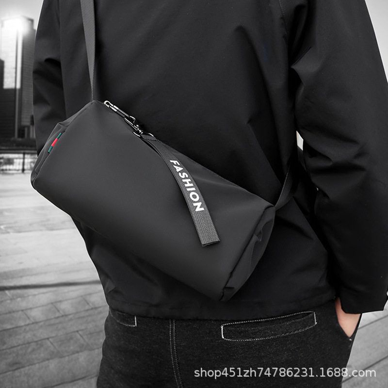 Summer Lightweight Cylindrical Bag, Waterproof Crossbody Bag, Fitness Bag, Men's Dry and Wet Separation Sports Bag, Large Capacity Shoulder Bag
