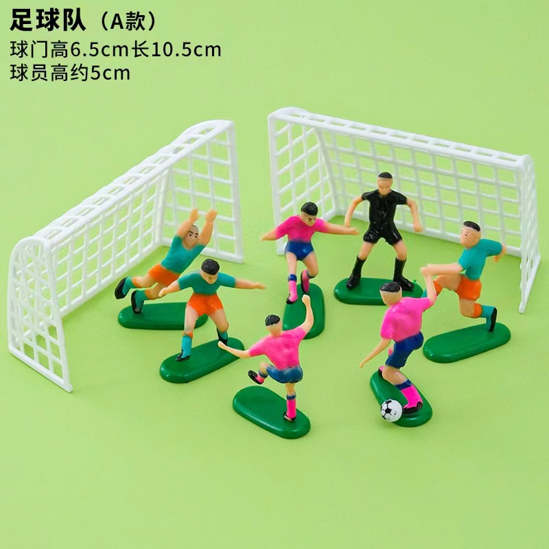 Decoración de pasteles de fútbol de celebridades de Internet Equipo de fútbol de niños Equipo de fútbol de niños Fiesta de cumpleaños Postres Mesa para hornear Vestir