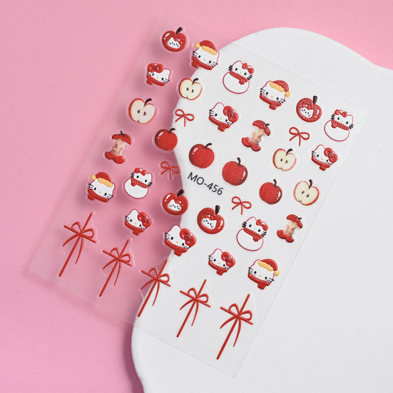 苹果凯蒂猫hellokitty美甲贴纸平面儿童带背胶装饰diy平板相机贴|undefined