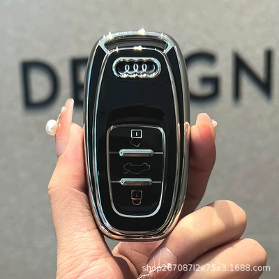 for Audi Key: Car key bag - type-b-black-shell-single-shell
