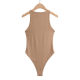 Summer New Slim-Fit Round Neck Vest Jumpsuit Outer Wear Slim Sleeveless Strap Solid Color Base Shirt Stretch Top