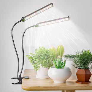 Double-Headed Clip Goose Neck Flat Head 172Led Full Spectrum Plant Lamp Indoor Plant Fill Light Can Be Dimmed Regularly