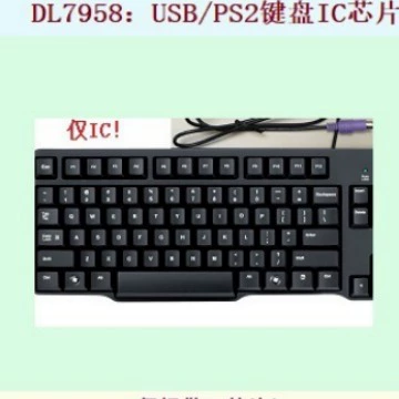 DL7958: USB/PS2 dual -use keyboard IC chip, full keyboard, standard key code, nude IC