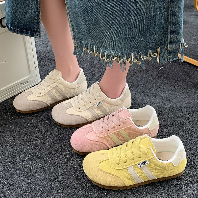 Ritai retro zapatos de entrenamiento alemán 2025 otoño nuevo estilo universitario todo fósforo color casual zapatos planos deportivos