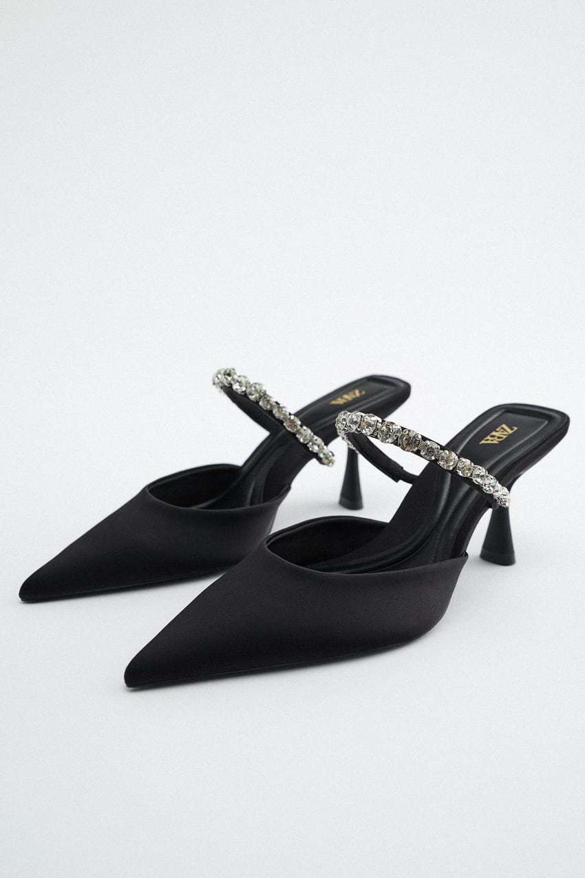 Pantofi de damă cu toc înalt și stiletto, model nou de vară 2022, mărimi mari, pentru comerț exterior, casual, cu strasuri, cu vârf ascuțit_voghion.com