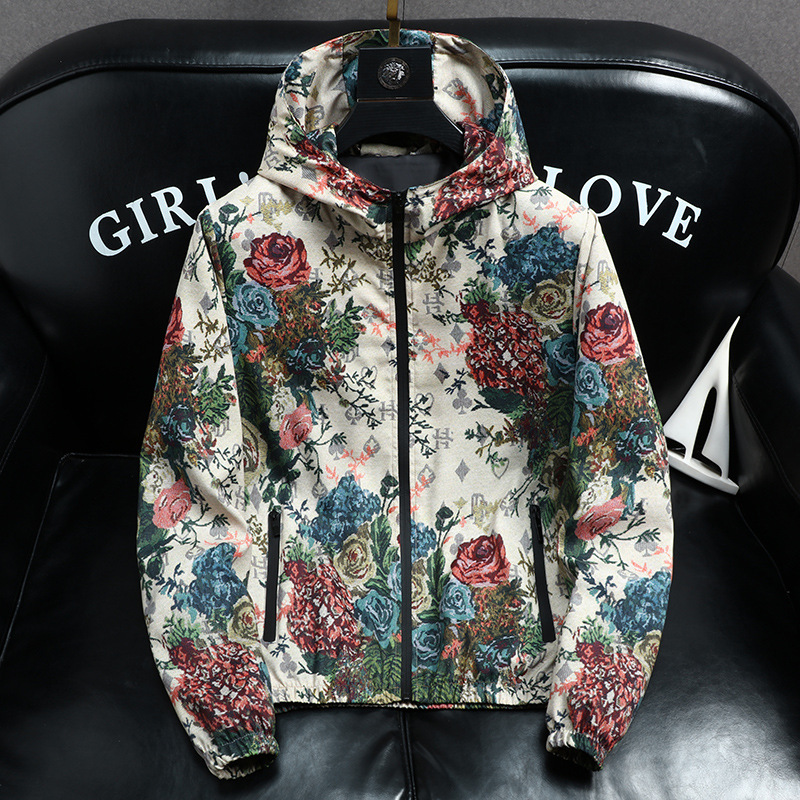 und Herbst vielseitige dünne personalisierte Kapuze Herrenjacke Frühling Mode Freizeitmantel_voghion.com