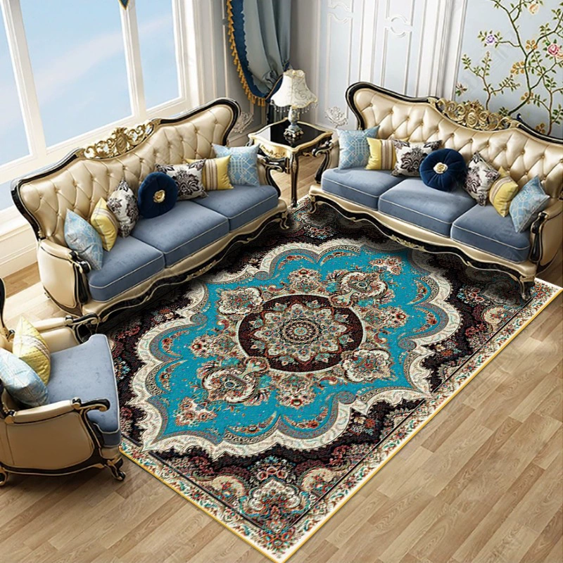 Area rug Persian‑style, retro ethnic boho design, for coffee table/sofa/bedside, multiple sizes