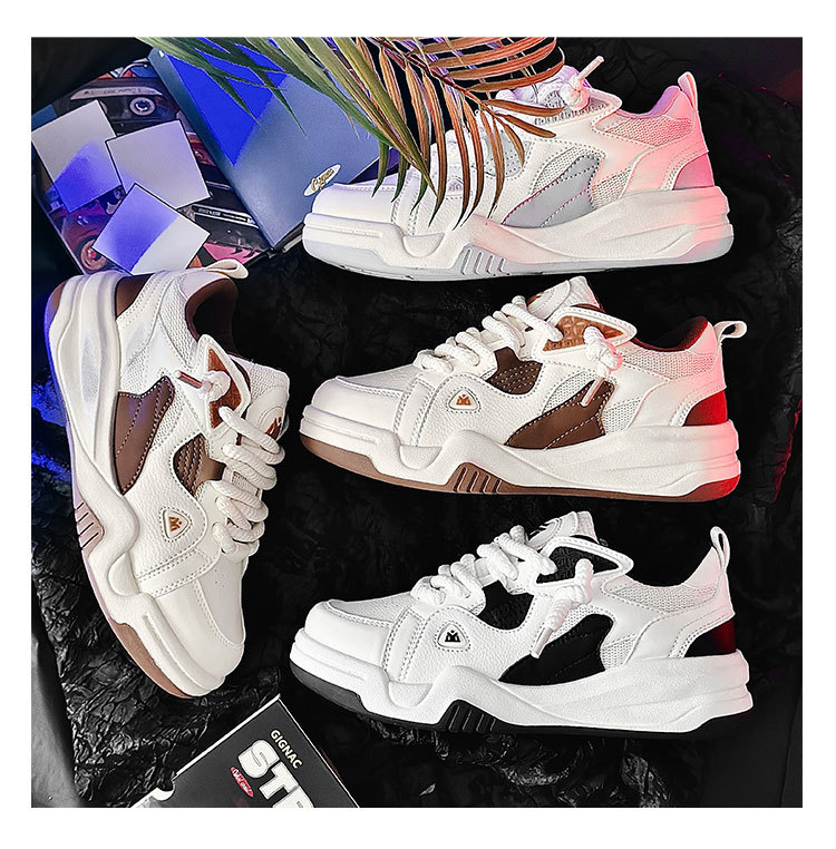 Sorte samurai skateboarding sko casual daddy sneakers_voghion.com