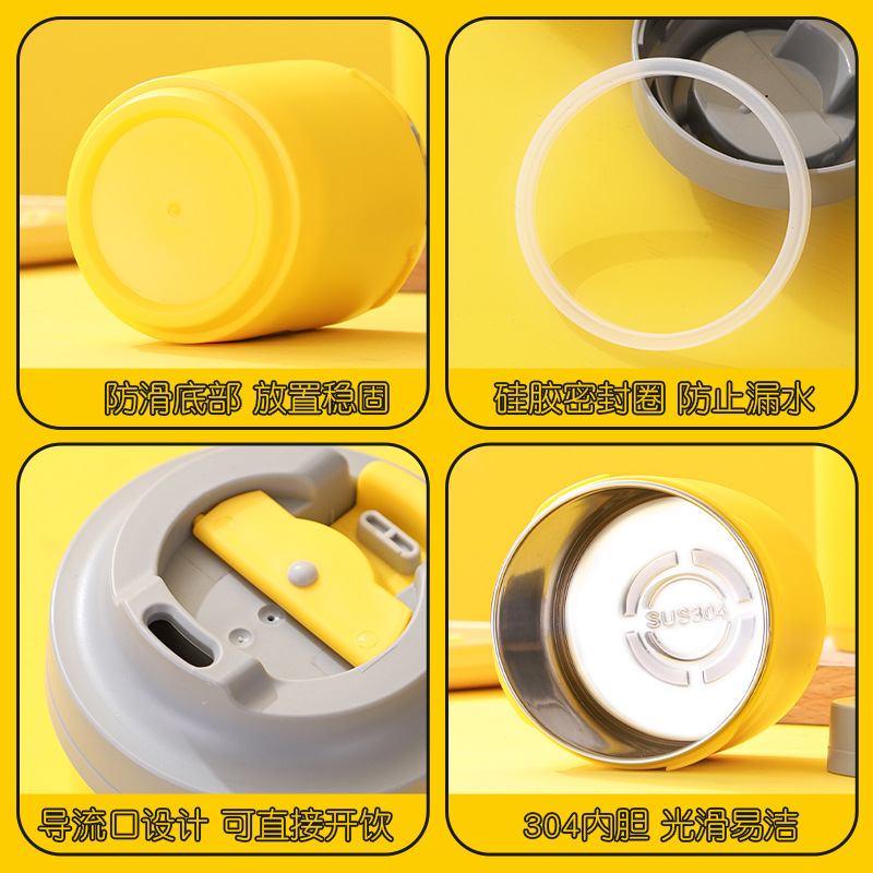 Little yellow duck coffee cup 304 stainless steel thermos cup accompanying fashion cold insulation mug mug logo wholesale