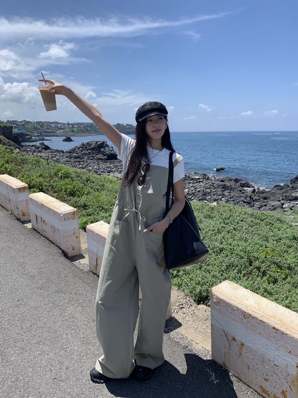 广州黄峥韩版秋季新款设计感复古休闲背带长裤工装连体裤潮530734|undefined