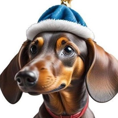 Transfronterizo nuevo perro de Navidad árbol de Navidad decoración colgante de acrílico plano regalo de Navidad decoración colgante