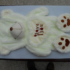 ぬいぐるみ半製品テディベア皮殻抱き熊発光音楽外皮かわいい毛熊皮皮カバー
