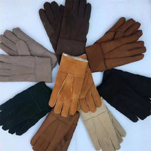 厂家大量批发皮毛一体手套男女式冬季保暖加厚羊皮手套