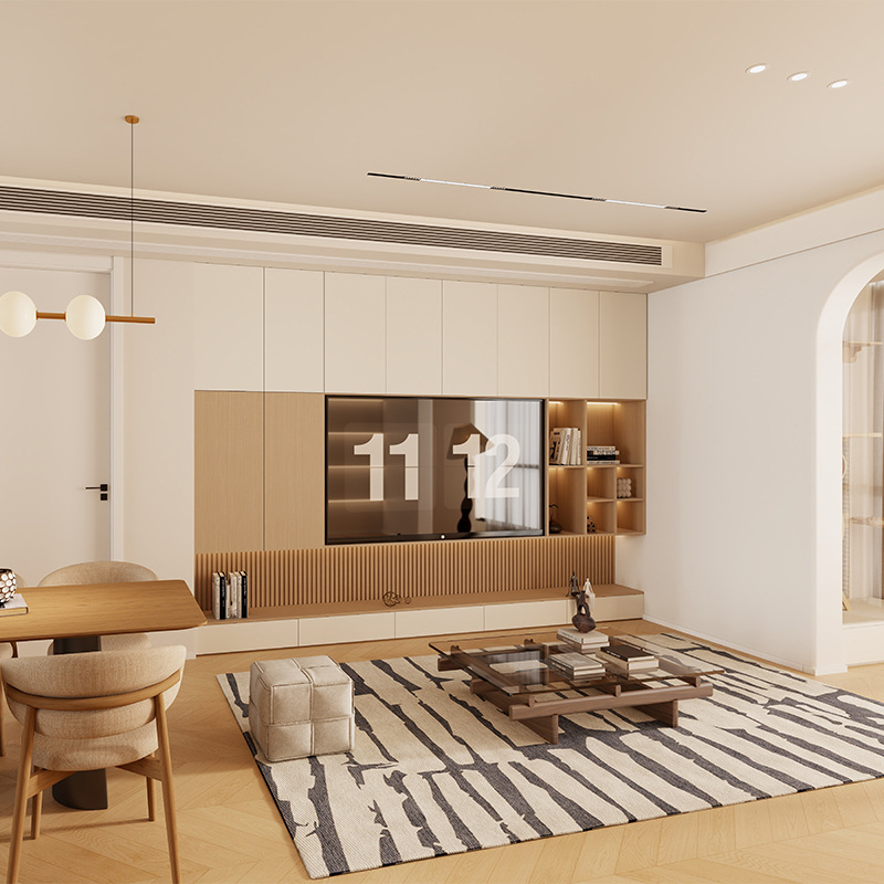 Log Style Tv Cabinet Living Room Storage Cabinet Can Be Combined with Wall Cabinet Solid Wood European Pine Board Tv Cabinet Whole House Furniture