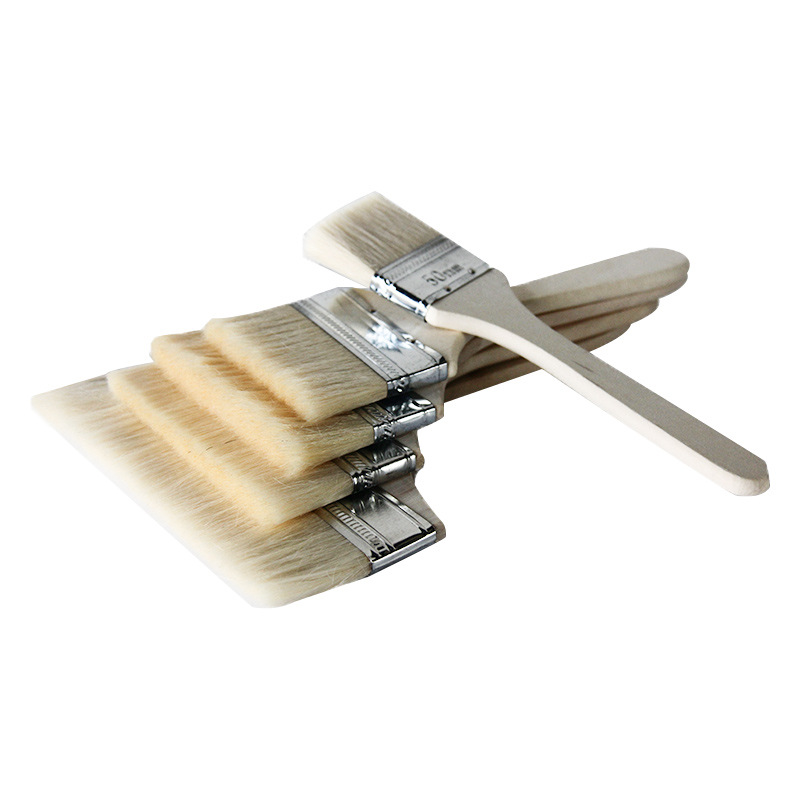 Fábrica al por mayor de lana cepillo de barbacoa cepillo de limpieza mango de madera cepillo de pintura de látex cepillo suave