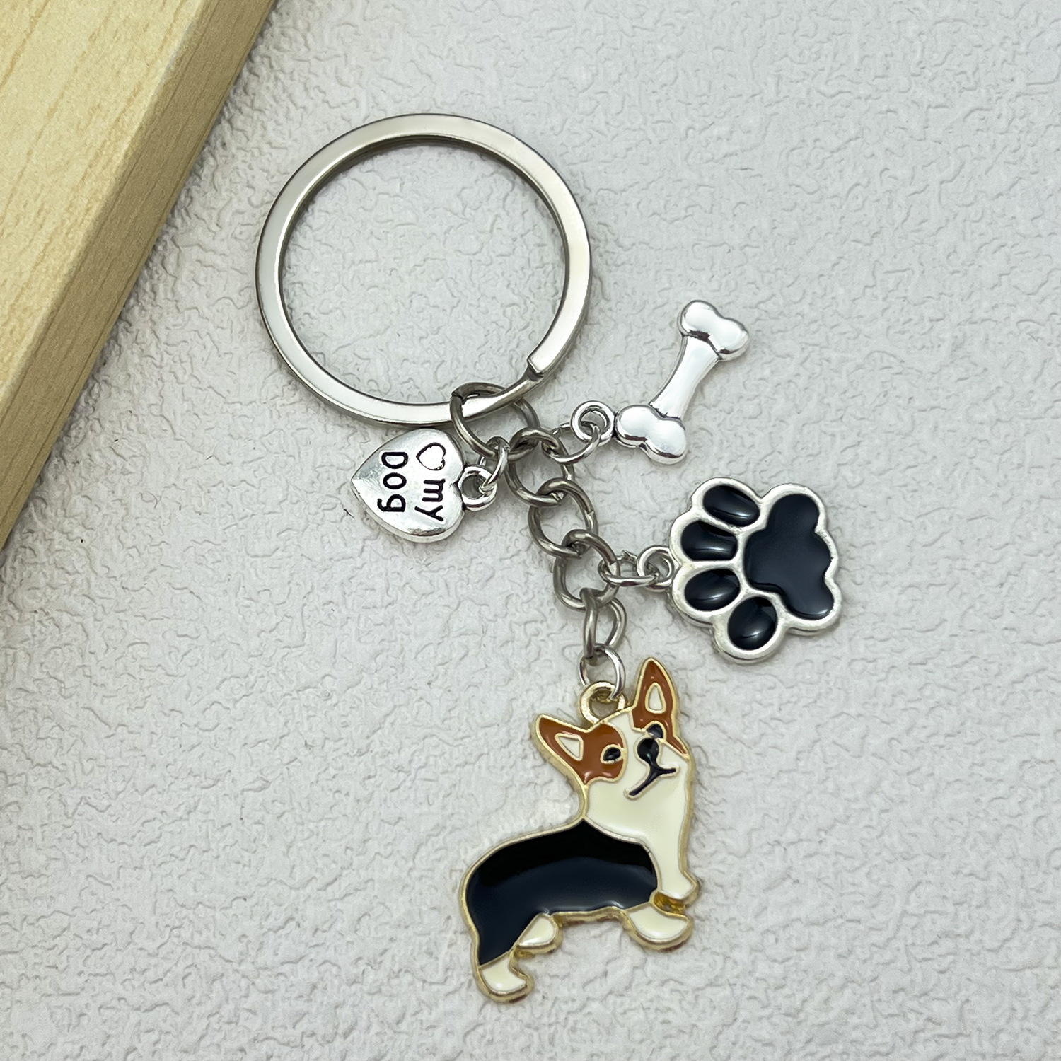 Enamel Design 1 Piece Casual Cute Simple Style Dog Alloy Enamel Keychain
