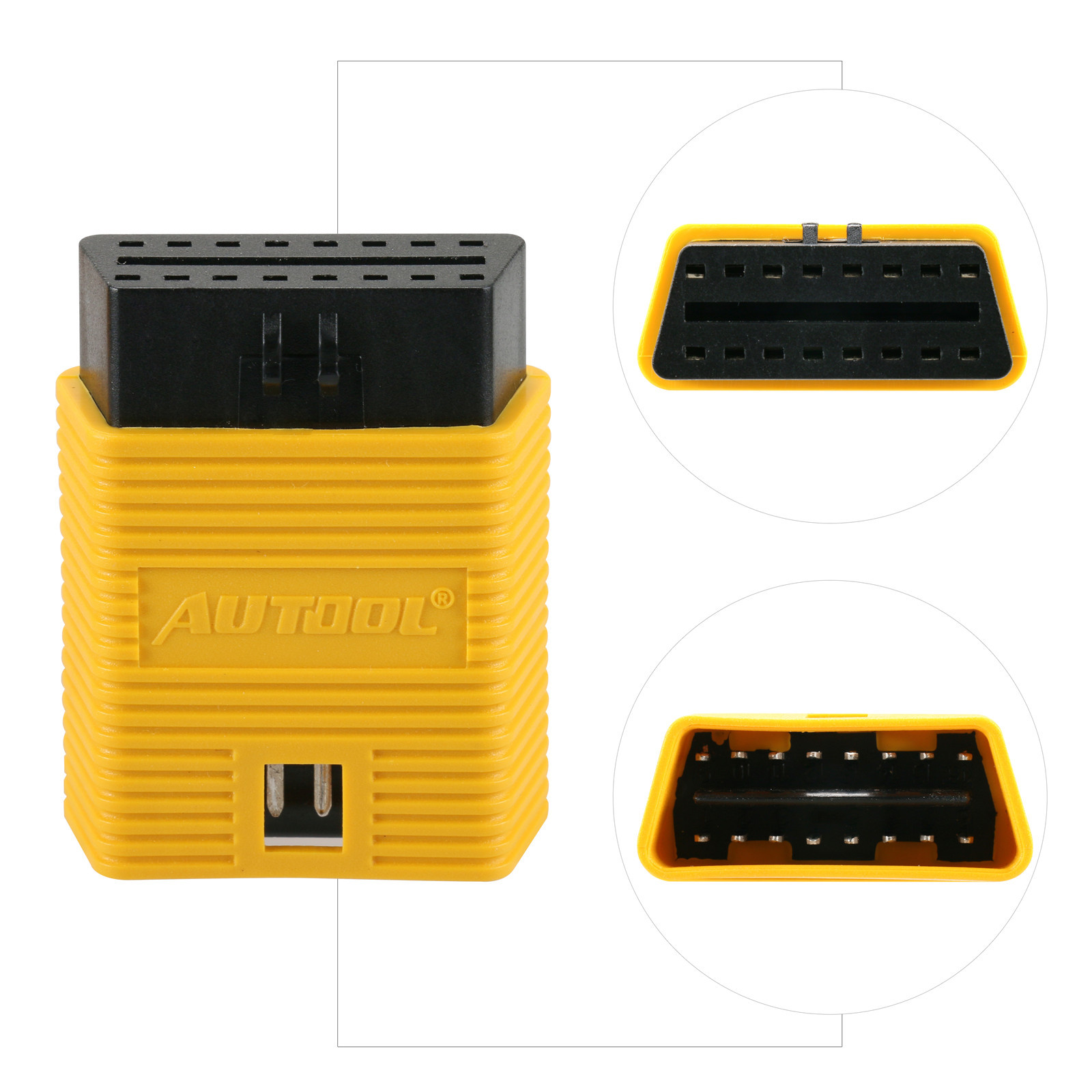 AUTOOL OBD2 conector de automóvil estándar de diagnóstico conector de asiento OBD16 cable de extensión conector de conversión de interfaz OBD