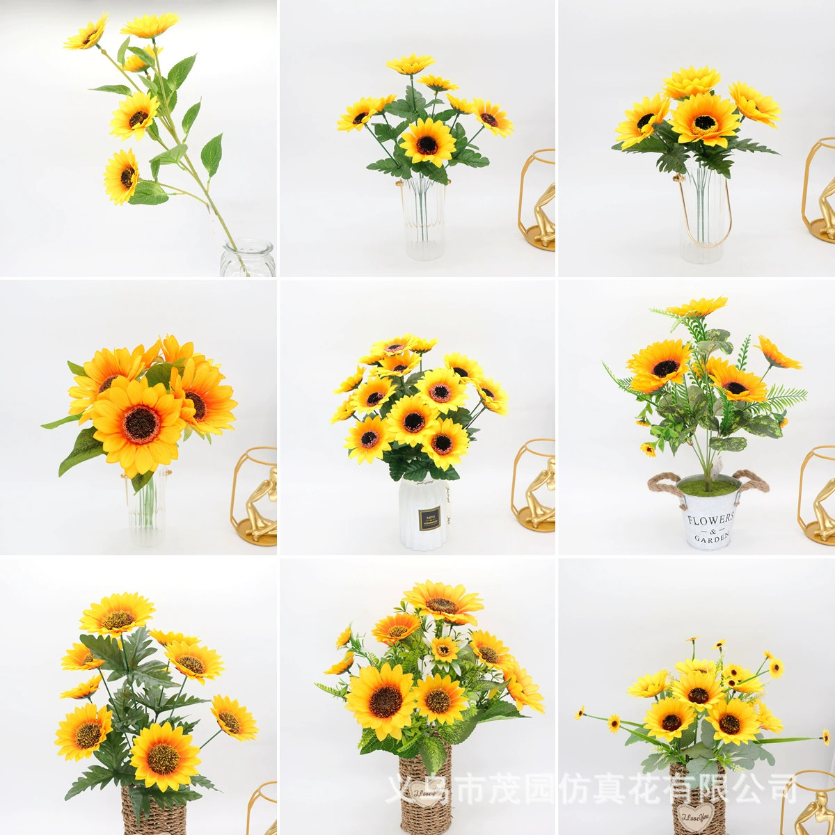 Искусственный Подсолнух желтая хризантема Свадебный дом украшение для гостиной искусственный цветок Amazon горячая распродажа
