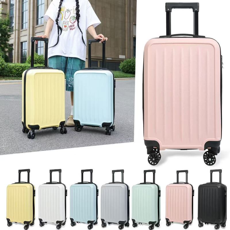 New lightweight luggage 20inch carry-on suitcase for female students and children, with universal wheels and a pull rod, can be customized with a logo